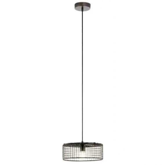 river-of-goods-20348-yesenia-11-in-1-light-black-cage-drum-pendant-light-with-black-metal-shade