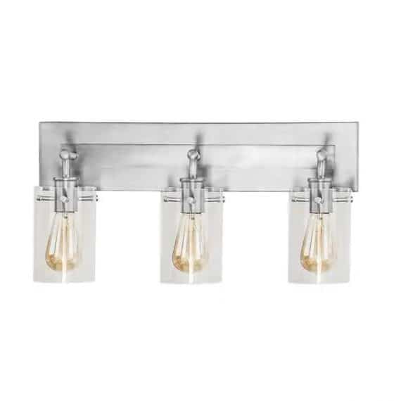 hampton-bay-ds19268-regan-21-in-3-light-brushed-nickel-bathroom-vanity-light-with-clear-glass-shades