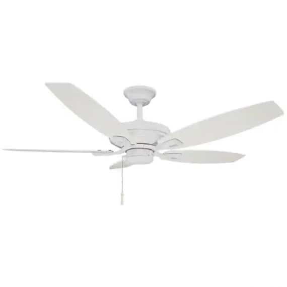 hampton-bay-51716-north-pond-52-in-indoor-outdoor-matte-white-ceiling-fan-with-downrod-and-reversible-motor-light-kit-adaptable