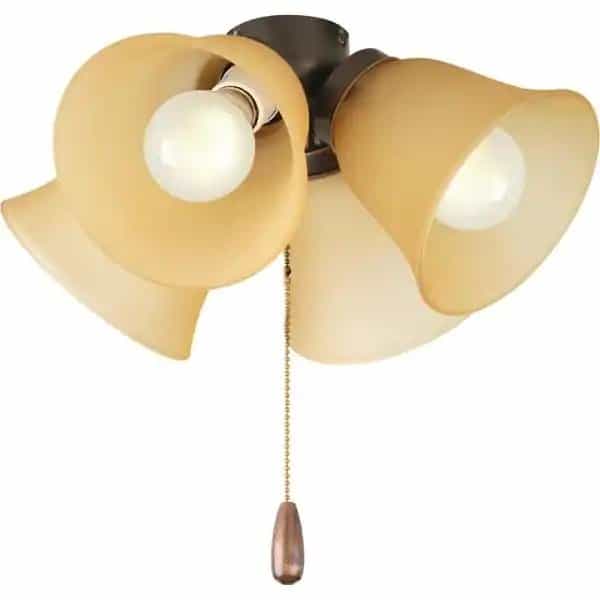 Progress Lighting P2643-20TWB Fan Light Kits Collection 4-Light Antique
