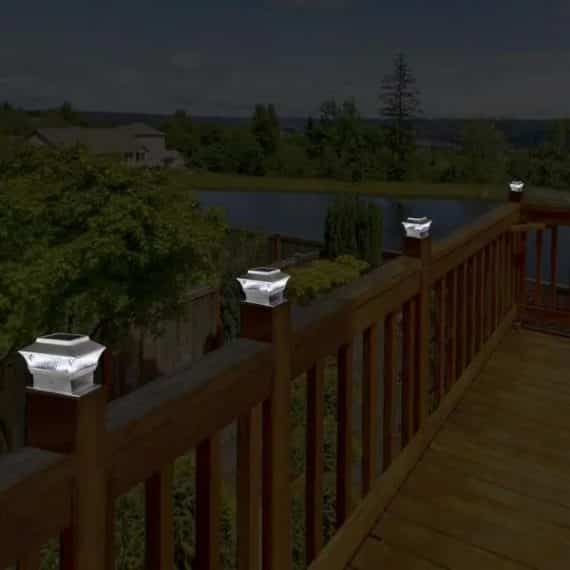 glitzhome-2023300002-5-75-in-l-solar-silver-powered-led-fence-deck-post-cap-light-set-of-4