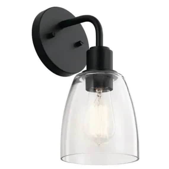 kichler-55100bk-meller-11-in-1-light-black-bathroom-indoor-wall-sconce-with-clear-glass