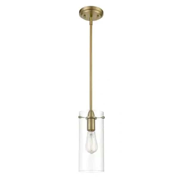 Light Society LSC237BBCL Montreal 1Light Brushed Brass Pendant with