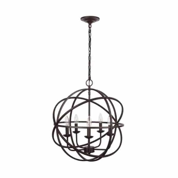 Home Decorators Collection ZB 55607 Sarolta Sands 5Light Bronze Orb
