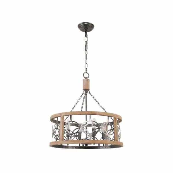 french-country-fc4058-4h-4-light-weathered-wood-finish-colorful-drum-shape-rustic-chandelier