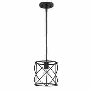 Hampton Bay HB2592-34 Hastings 1-Light Satin Bronze Ceiling Mounted Pendant Light