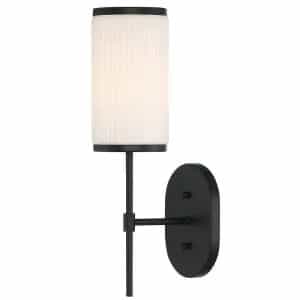 GLUCKSTEINELEMENTS 38679-HBCB Ashbury 1-Light Black Wall Sconce