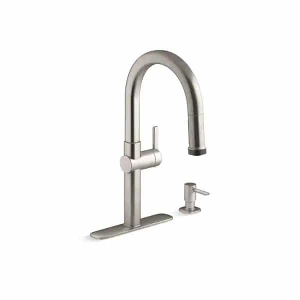 kohler-k-r22153-sd-vs-rune-single-handle-pull-down-sprayer-kitchen-faucet-in-vibrant-stainless