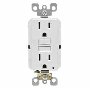 Leviton M42-GFNT1-04W 15 Amp 125-Volt Duplex Self-Test Slim GFCI Outlet, White (4-Pack)