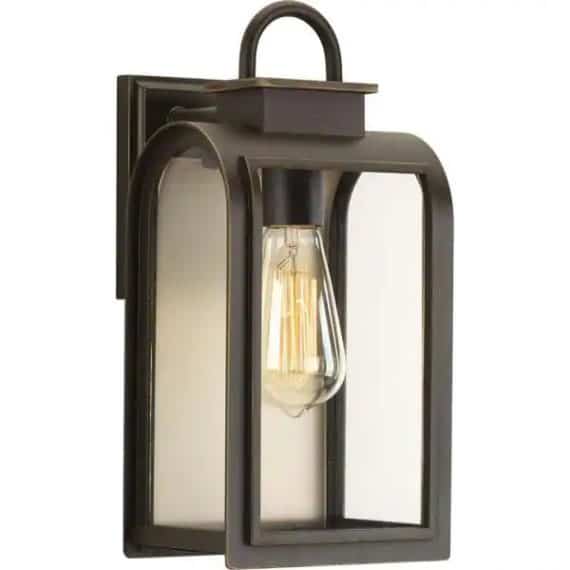 progress-lighting-p6030-108-refuge-collection-1-light-oil-rubbed-bronze-clear-etched-umber-glass-farmhouse-outdoor-small-wall-lantern-light