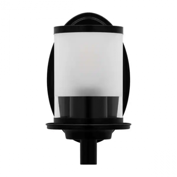 hampton-bay-hb2594-43-5-in-truitt-1-light-matte-black-transitional-wall-mount-sconce-light-with-sand-and-clear-glass-shade