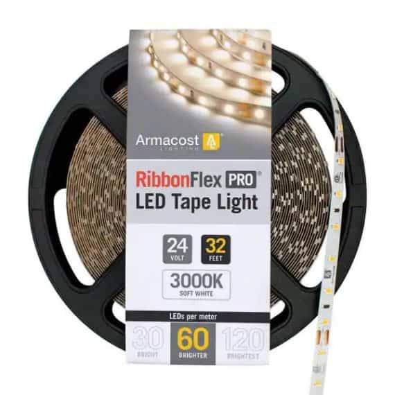 armacost-lighting-145250-ribbonflex-32-8-ft-10m-24-volt-60-leds-m-soft-bright-white-3000k-pro-led-tape-light
