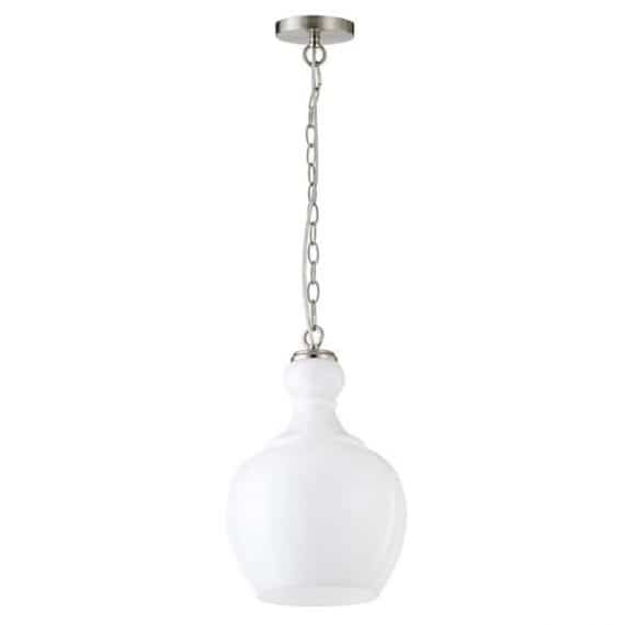 meyercross-pd1071-verona-1-light-brushed-nickel-pendant-with-white-milk-glass-shade