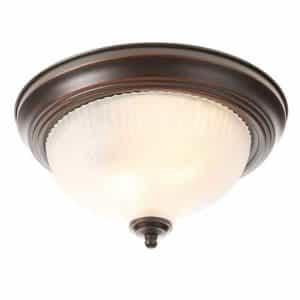 Hampton Bay FZP8012A/ORB 11 in. 2-Light Oil Rubbed Bronze Flush Mount