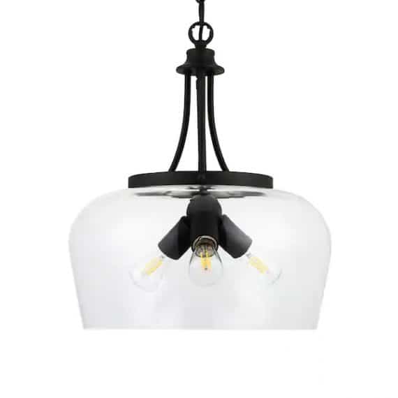 merra-hcf-2808-bk-bnhd-1-3-light-matte-black-dome-pendant-light-with-glass-shade
