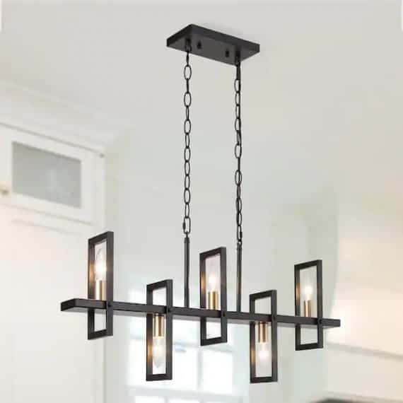 uolfin-17vfqehd23984vf-modern-black-brass-island-chandelier-taine-5-light-linear-chandelier-light-with-candlestick-design