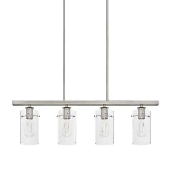 hampton-bay-hd4969a1-regan-4-light-brushed-nickel-island-chandelier-with-clear-glass-shades-industrial-linear-kitchen-pendant-light
