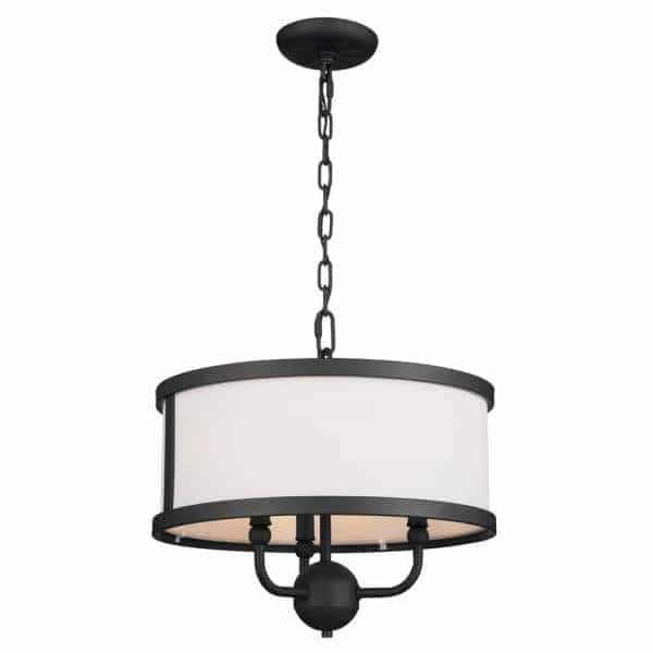 kichler-52465bkt-heddle-3-light-textured-black-vintage-dining-room-chandelier-with-fabric-shade