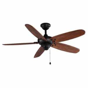 Home Decorators Collection 68244 Altura 48 in. Indoor/Outdoor Matte Black Ceiling Fan with Downrod and Reversible Motor; Light Kit Adaptable