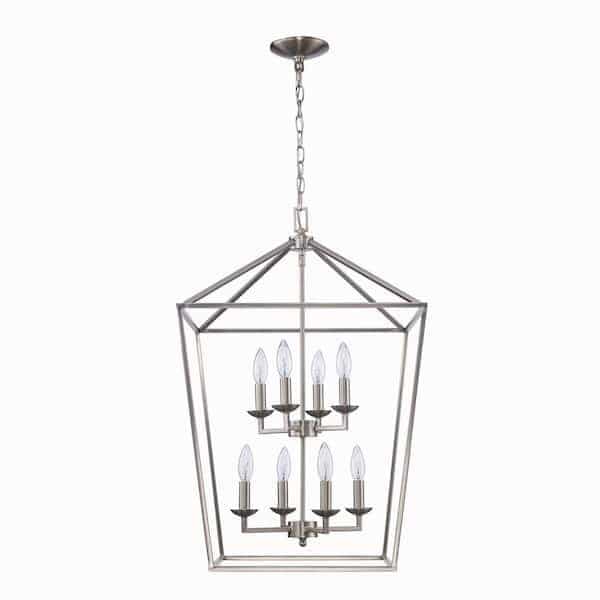 Home Decorators Collection 86201 BN Weyburn 8Light Brushed Nickel