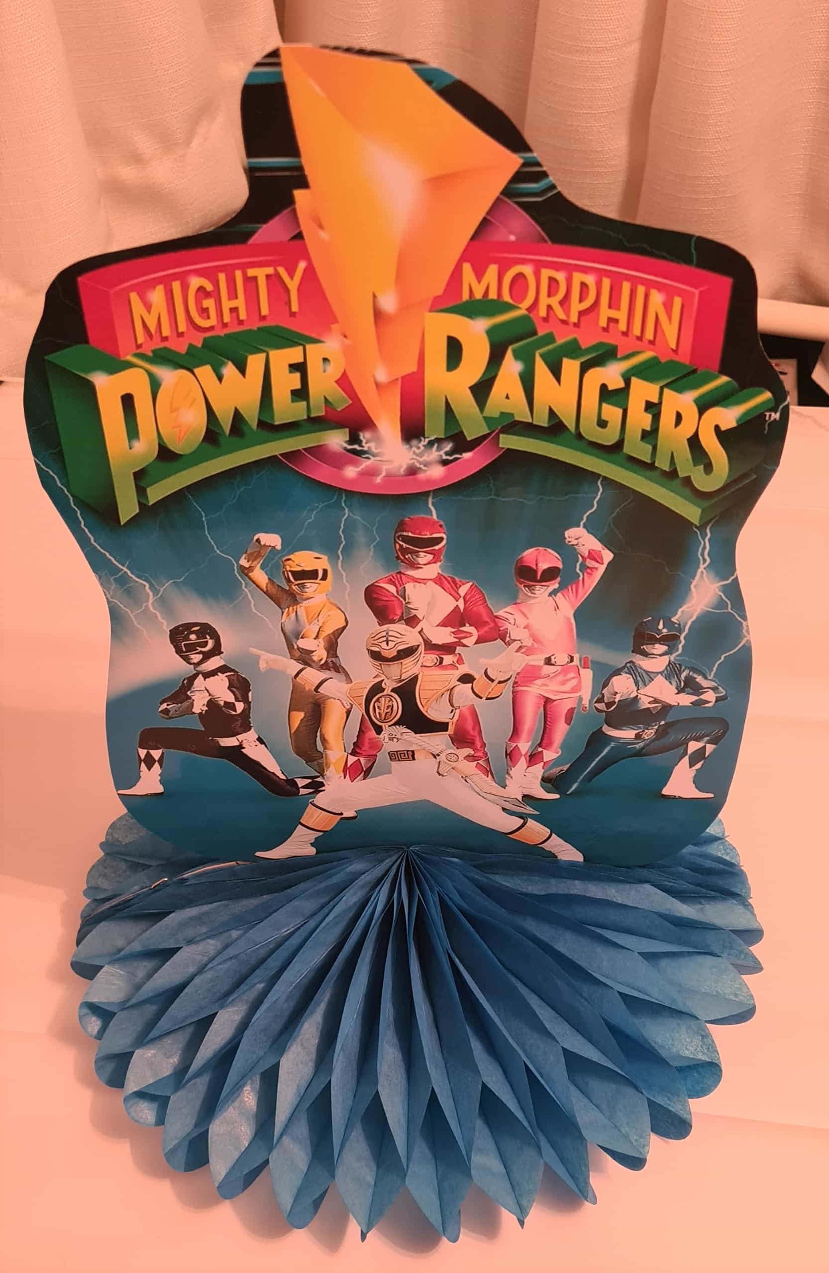 Mighty Morphin Power Rangers birthday party centerpiece