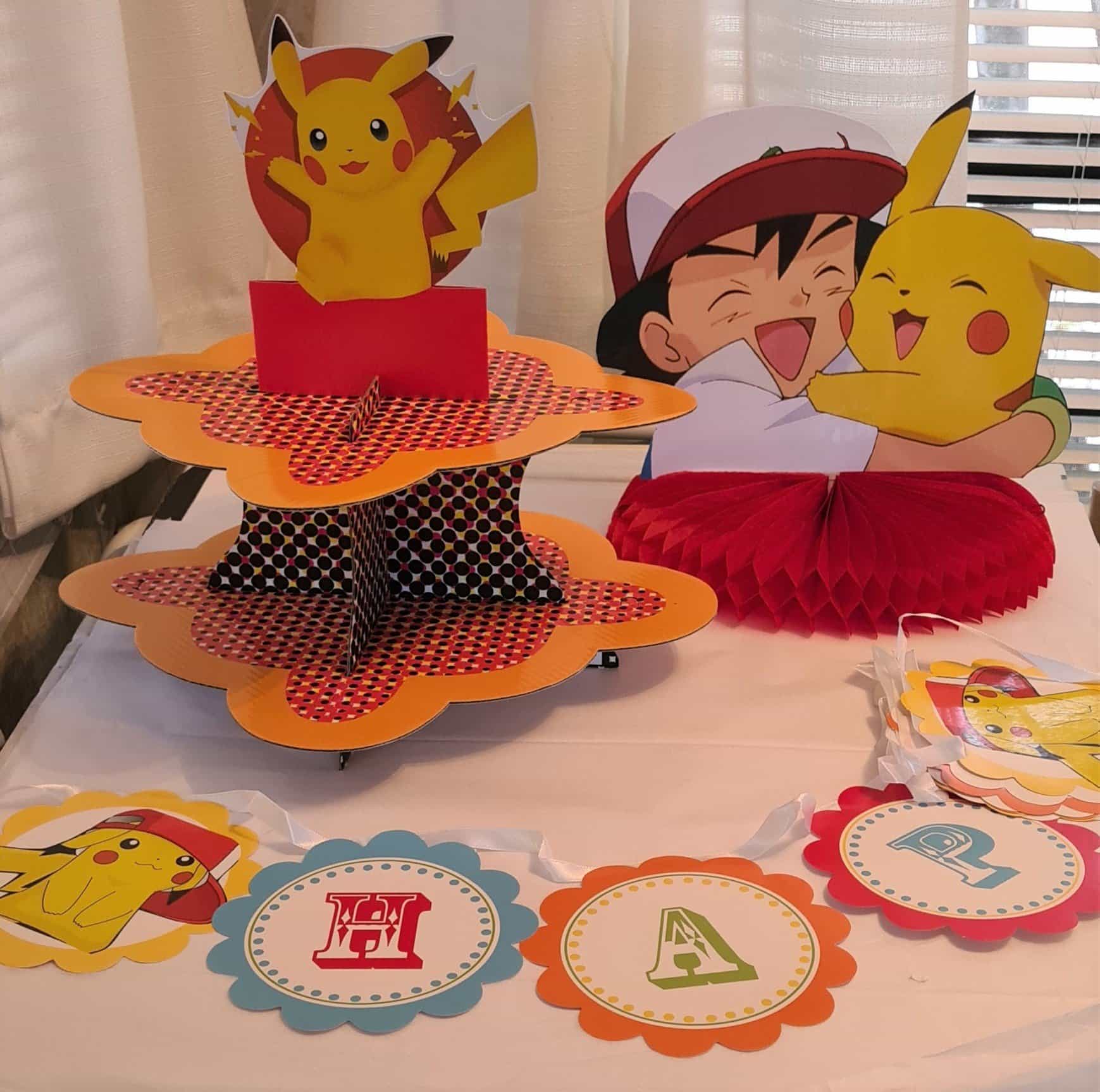 Pokemon Birthday Party Decorations 3 Pc Set Ash Ketchum and Pikachu
