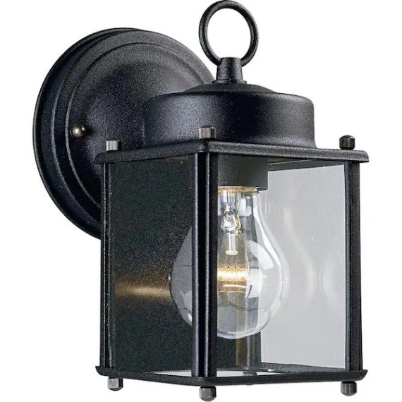 progress-lighting-p5607-31-1-light-textured-black-clear-flat-glass-traditional-outdoor-wall-lantern-light