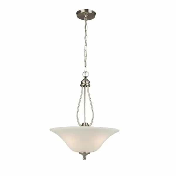 Hampton Bay EFG8913L-2 Kensley Park 3-Light Brushed Nickel Pendant