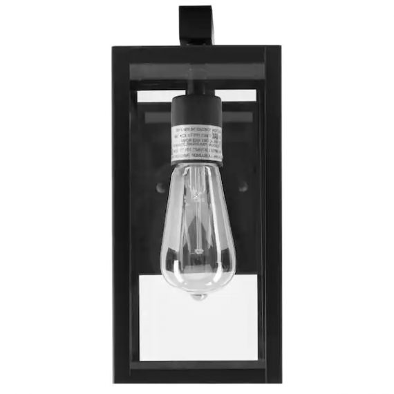norwell-1185-mb-cl-small-capture-1-light-matte-black-outdoor-wall-lantern-sconce
