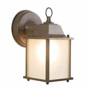Yosemite Home Decor 5008IBR Tara Collection 1-Light Brown Outdoor Wall Lantern Sconce