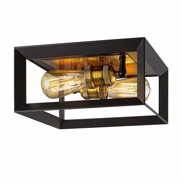 home-decorators-collection-hd-1550-i-walden-forge-2-light-black-frame-flush-mount-ceiling-light-with-antique-brass-sockets