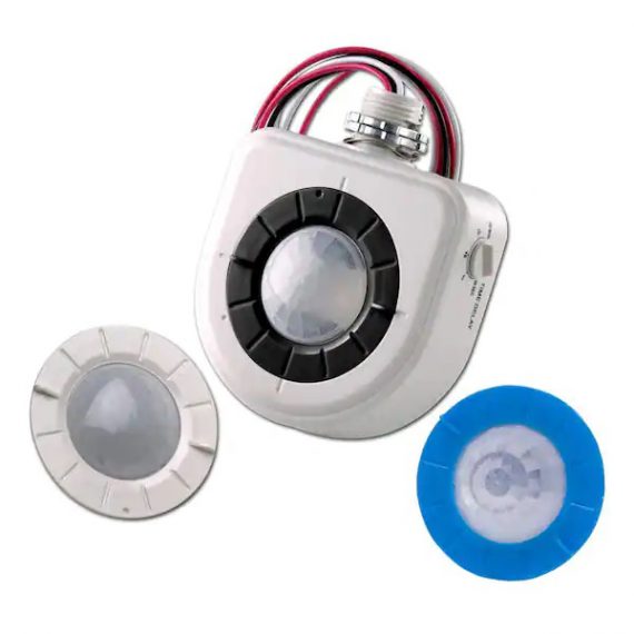 leviton-osfhu-ctw-passive-infrared-fixture-mount-high-bay-occupancy-sensor-with-2-interchangeable-lenses-white