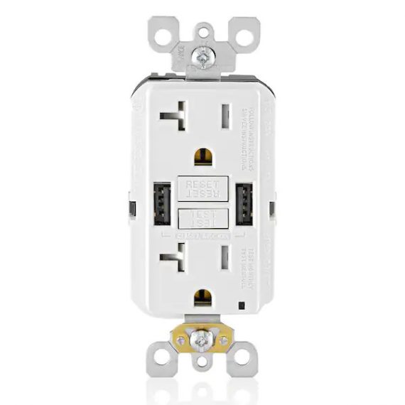 leviton-gusb2-w-20-amp-smartlock-pro-self-test-gfci-combination-24-watt-4-8-amp-type-a-usb-in-wall-charger-duplex-outlet-white