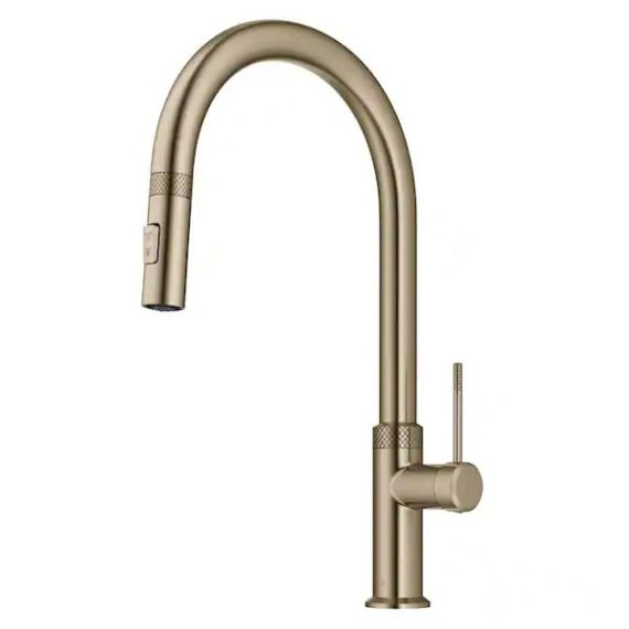 kraus-kpf-2654bg-allyn-modern-industrial-pull-down-single-handle-kitchen-faucet-in-brushed-gold