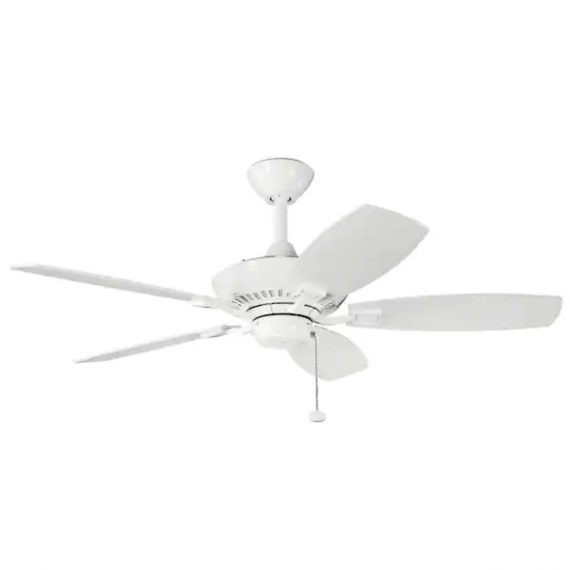 kichler-300107wh-canfield-44-in-indoor-white-downrod-mount-ceiling-fan-with-pull-chain