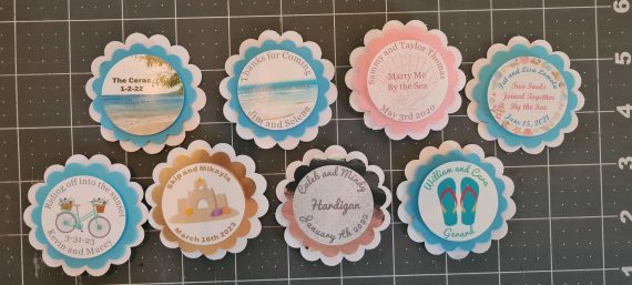 CUSTOM 3-D Wedding Cupcake toppers 50 PERSONALIZED Your Design and Details