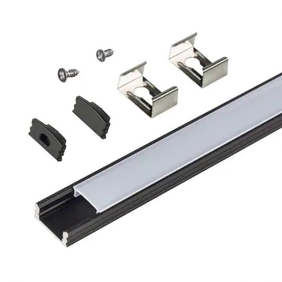 armacost-lighting-960056-surface-mount-black-tape-light-channel-led-mounting-hardware-5-pack