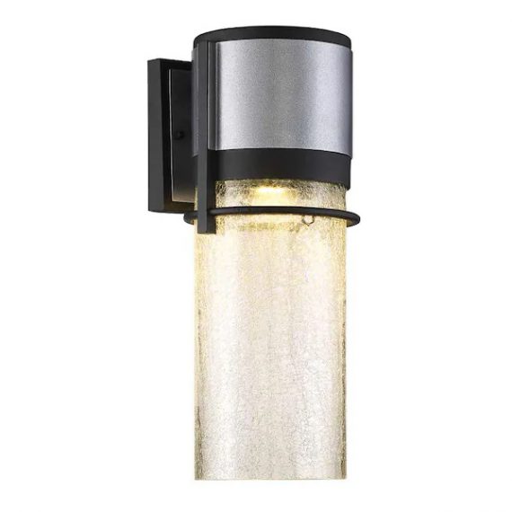 home-decorators-collection-hb7064-306-majestic-11-5-in-black-led-outdoor-wall-lamp-sconce-with-clear-crackle-glass-shade
