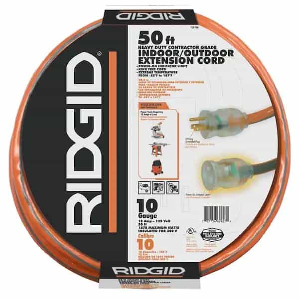 Rigid 68050RGD 50 ft. 10/3 SJTW Extension Cord
