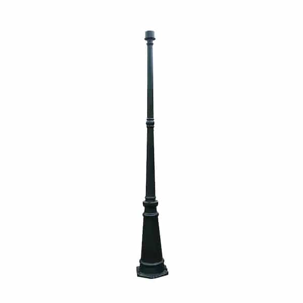 LUTEC 9700270012 72 in. Black Outdoor Aluminum Lamp Post