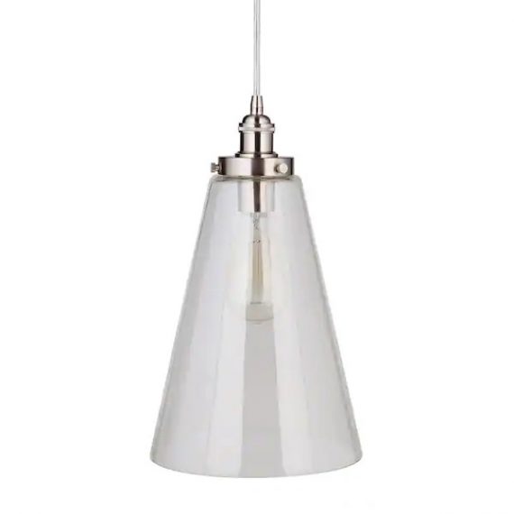 worth-home-products-pbn-6001-0200-instant-pendant-1-light-brushed-nickel-recessed-light-conversion-kit-with-clear-cone-glass-shade