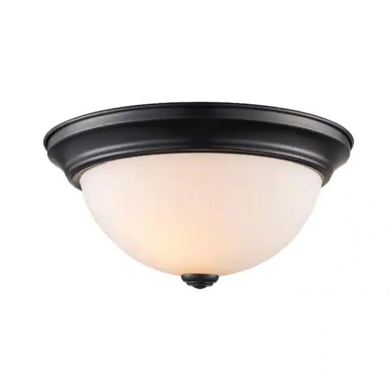 bel-air-lighting-70526-11-bk-mod-pod-11-5-in-1-light-black-flush-mount-kitchen-ceiling-light-fixture-with-frosted-glass-shade