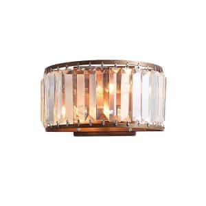SILJOY SHLW019-Z 2-Light Bronze Crystal Wall Sconce