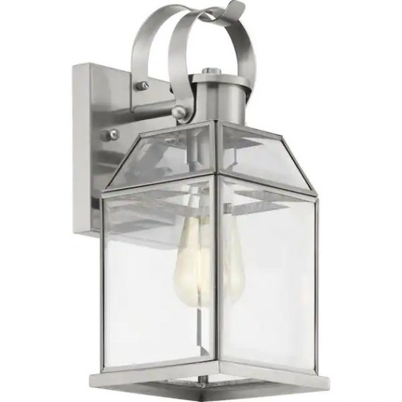 progress-lighting-p560141-135-canton-heights-1-light-12-75-in-stainless-steel-outdoor-wall-lantern-with-clear-beveled-glass