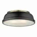 golden-lighting-3602-14-ab-blk-duncan-2-light-aged-brass-flush-mount-with-matte-black-shade