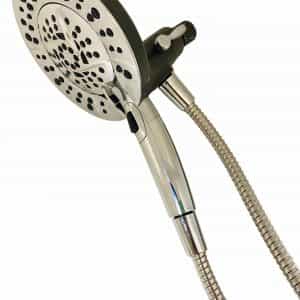 Delta 75585 In2ition Two-in-One 5-Spray Patterns 6.63 in. Wall Mount Dual Shower Heads in Chrome