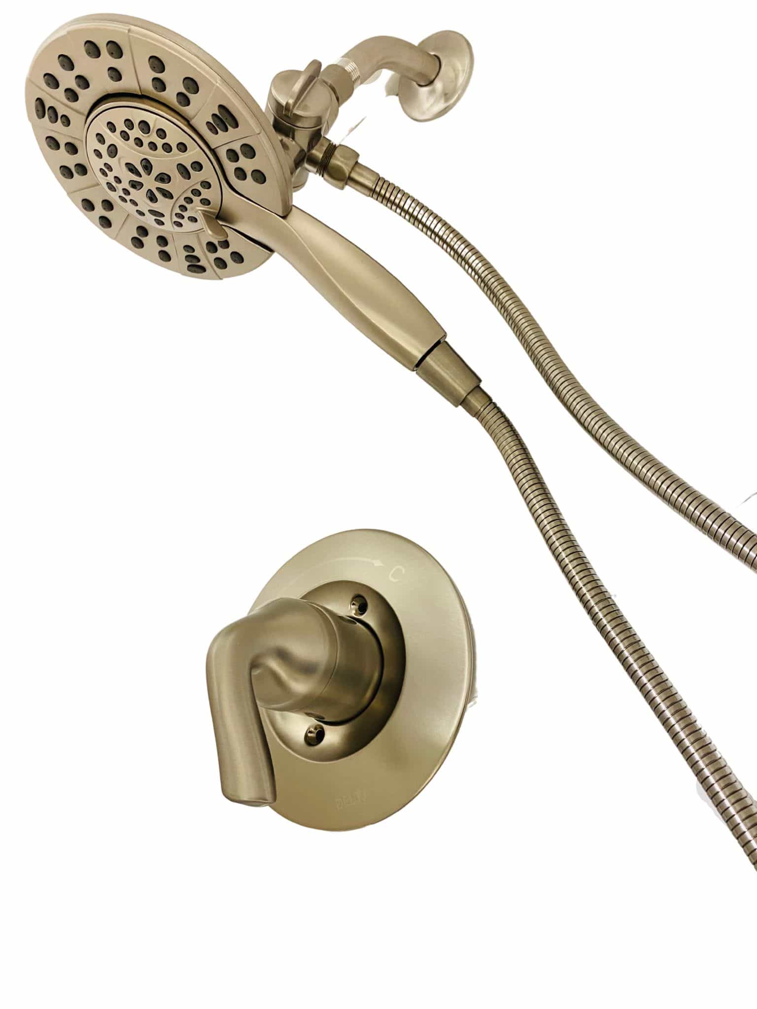 Delta 142840-SP-I Arvo In2ition Two-in-One Single-Handle 4-Spray Shower Faucet in Spotshield Brushed Nickel (Valve Included)