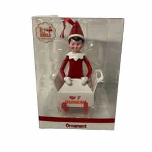 Dunkin Elf on the Shelf 2022 Christmas Ornament Munchkins Sled Boy