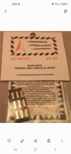 Photo~Etch / Blue Dots Center Tail Lights & Locks