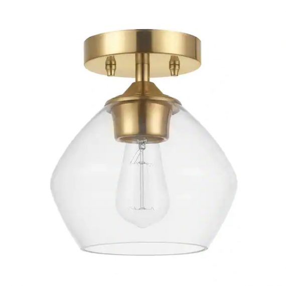 globe-electric-91002265-harrow-8-in-1-light-matte-brass-semi-flush-mount-ceiling-light-with-clear-glass-shade